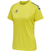Hummel hmlCORE XK CORE POLY T-SHIRT S/S WOMAN - BLAZING YELLOW/TRUE BLUE - XL