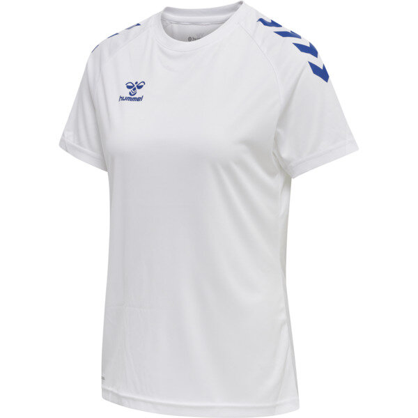 Hummel hmlCORE XK CORE POLY T-SHIRT S/S WOMAN - WHITE/TRUE BLUE - M