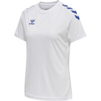 Hummel hmlCORE XK CORE POLY T-SHIRT S/S WOMAN - WHITE/TRUE BLUE - XL
