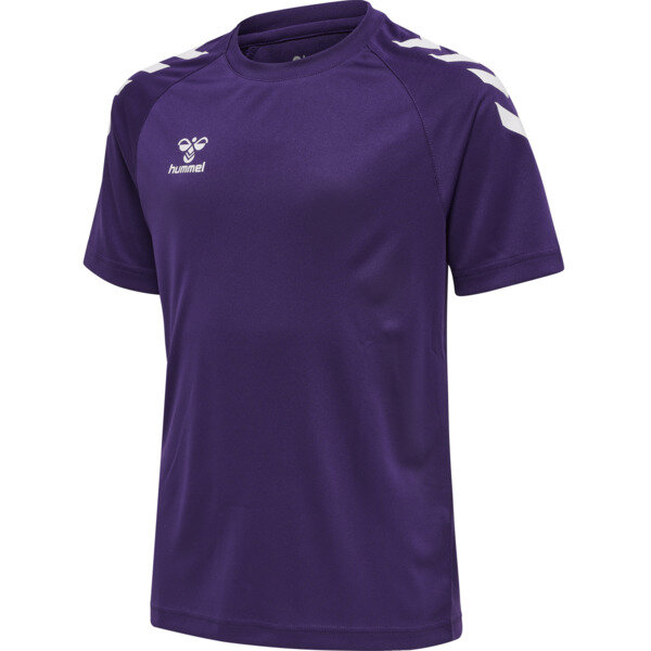 Hummel hmlCORE XK CORE POLY T-SHIRT S/S KIDS - ACAI/WHITE - 140