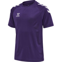 Hummel hmlCORE XK CORE POLY T-SHIRT S/S KIDS - ACAI/WHITE - 152