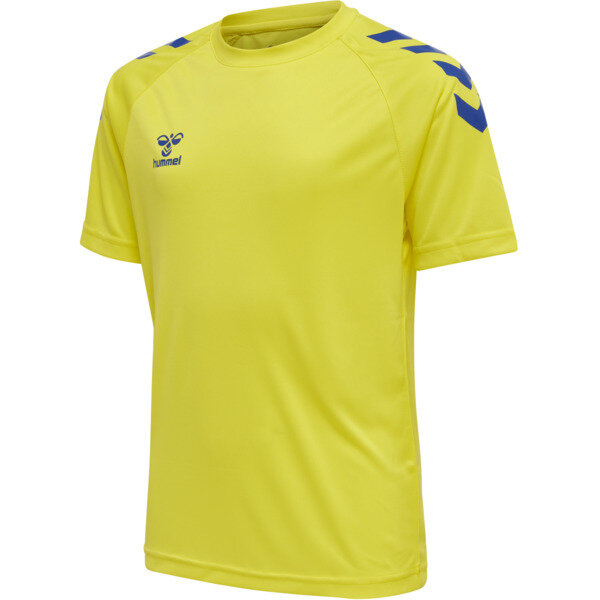 Hummel hmlCORE XK CORE POLY T-SHIRT S/S KIDS - BLAZING YELLOW/TRUE BLUE - 140