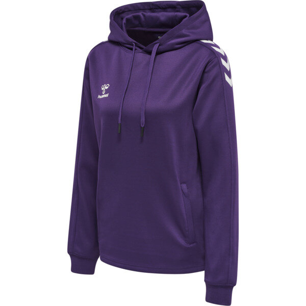 Hummel hmlCORE XK POLY SWEAT HOODIE WOMAN - ACAI/WHITE - L