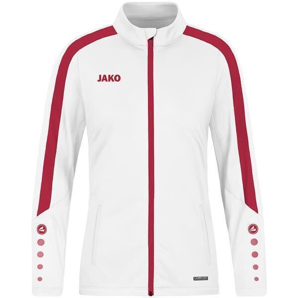 Jako Polyesterjacke Power weiß/rot 40