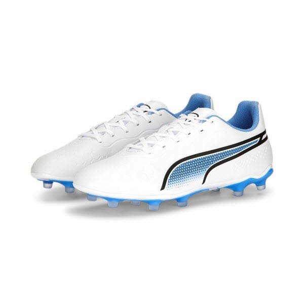 Puma King Match FG/AG Fussballschuhe weiß-blau-schwarz 44