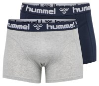 Hummel HMLMARS 2PACK BOXERS - GREY MELANGE/TOTAL ECLIPSE - S