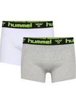 Hummel HMLMARS 2PACK BOXERS - GREY MELANGE/WHITE - M