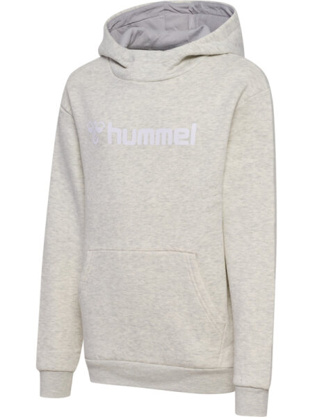 Hummel hmlMOVER COTTON HOODIE KIDS - EGRET MELANGE - 164