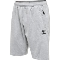 Hummel hmlMOVE GRID COTTON SHORTS - GREY MELANGE - 3XL