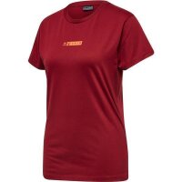 Hummel hmlOFFGRID TEE S/S WO - RHUBARB/NASTURTIUM - XS