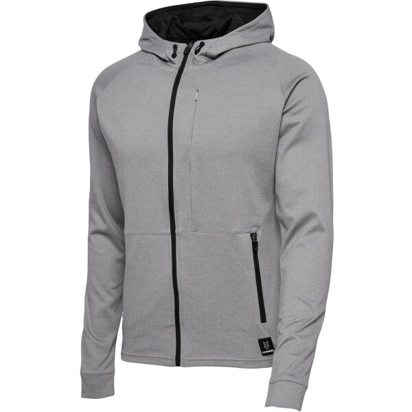 Hummel hmlMT INTERVAL ZIP HOODIE - GREY MELANGE - S