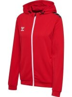 Hummel hmlAUTHENTIC PL ZIP HOODIE WOMAN - TRUE RED - 2XL
