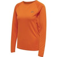 Hummel WOMEN CORE RUNNING T-SHIRT L/S - ORANGE TIGER - XL
