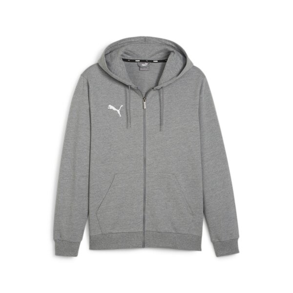 Puma teamGoal Casuals Hooded Jacket medium grey heather-puma white XXXL