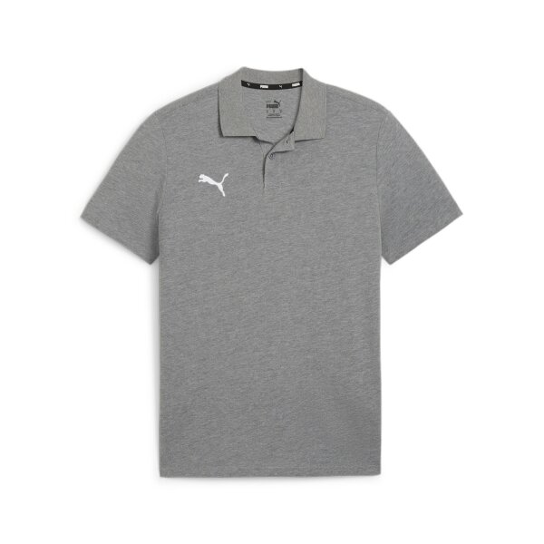 Puma teamGoal Casuals Polo medium grey heather-puma white L