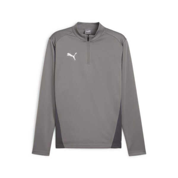 Puma teamGoal Training 1/4 Zip Top cast iron-puma white-shadow gray S