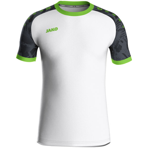 JAKO Trikot Iconic KA, XL, weiß/schwarz/neongrün