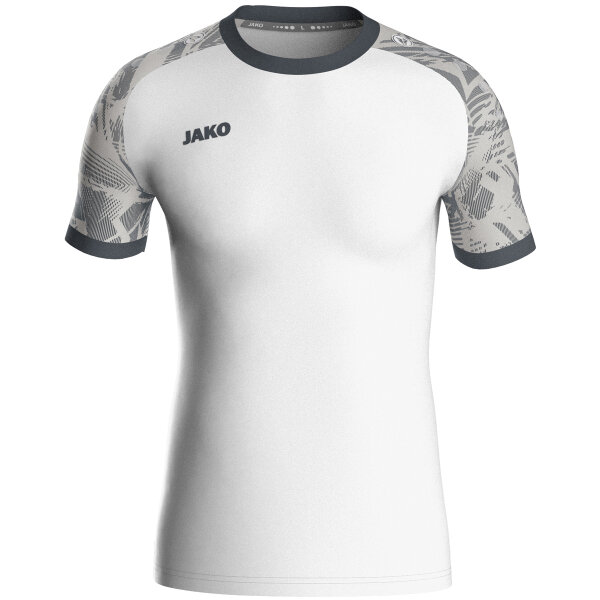 JAKO Trikot Iconic KA, XL, weiß/soft grey/anthra light