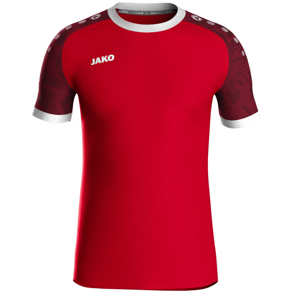 JAKO Trikot Iconic KA, XL, sportrot/weinrot