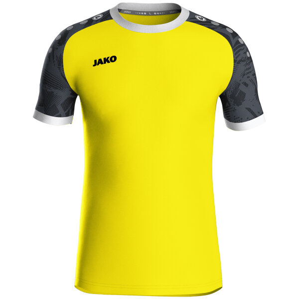 JAKO Trikot Iconic KA, 3XL, soft yellow/schwarz