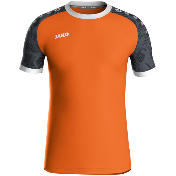 JAKO Trikot Iconic KA, 128, neonorange/schwarz
