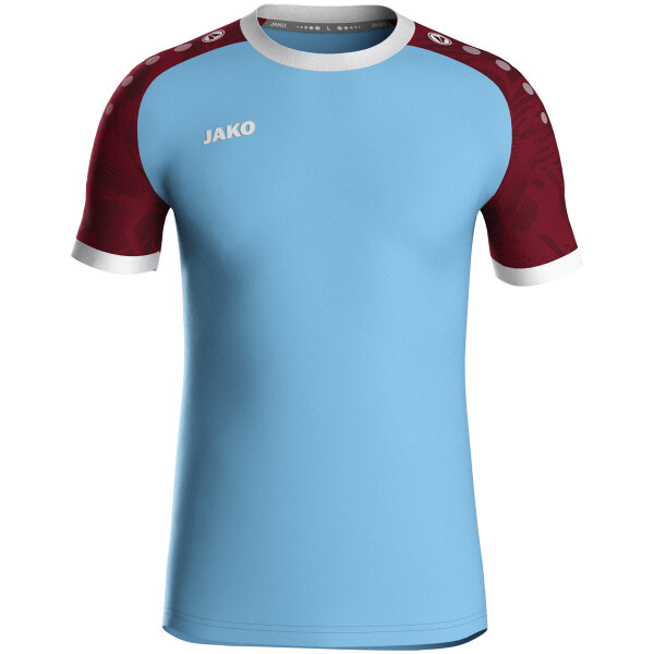 JAKO Trikot Iconic KA, 116, lightblue/weinrot