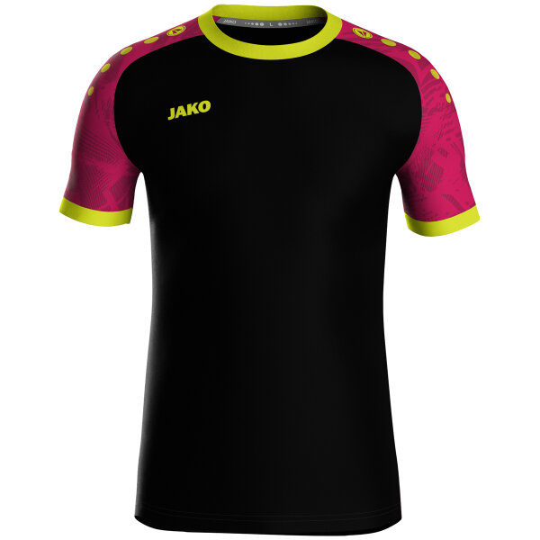 JAKO Trikot Iconic KA, XL, schwarz/pink/neongelb