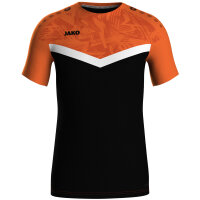 JAKO T-Shirt Iconic, M, schwarz/neonorange