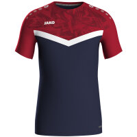 JAKO T-Shirt Iconic, 164, marine/chili rot