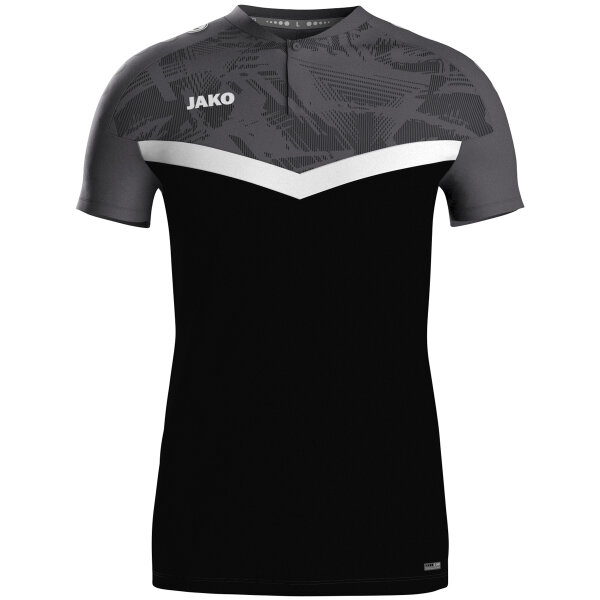 JAKO Polo Iconic, 3XL, schwarz/anthrazit