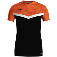 JAKO Polo Iconic, S, schwarz/neonorange