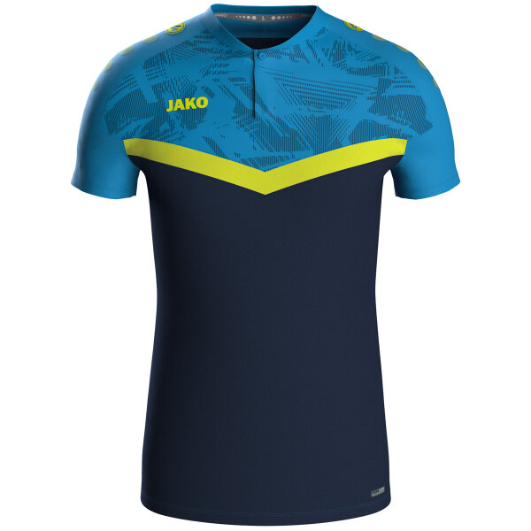JAKO Polo Iconic, 4XL, marine/JAKO blau/neongelb