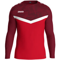 JAKO Sweat Iconic, L, rot/weinrot