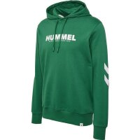 HUMMEL hmlLEGACY LOGO HOODIE - FOLIAGE GREEN - S