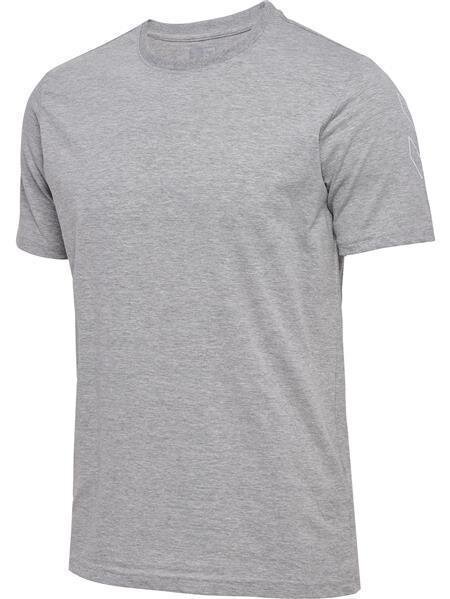 HUMMEL hmlELEMENTAL CHEVRON COTTON TEE - GREY MELANGE - L