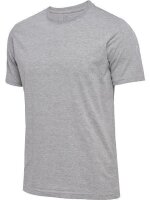 HUMMEL hmlELEMENTAL CHEVRON COTTON TEE - GREY MELANGE - L