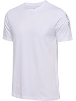 HUMMEL hmlELEMENTAL CHEVRON COTTON TEE - WHITE - L