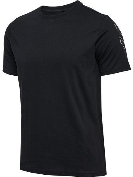 HUMMEL hmlELEMENTAL CHEVRON COTTON TEE - BLACK - M