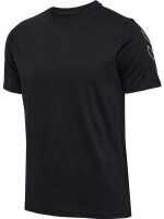 HUMMEL hmlELEMENTAL CHEVRON COTTON TEE - BLACK - M