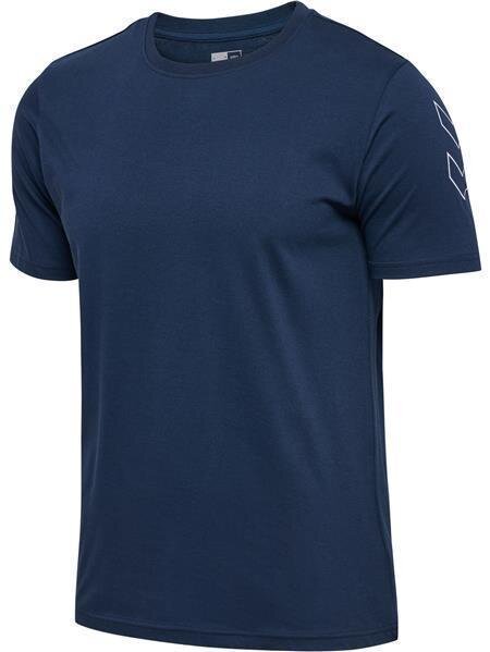 HUMMEL hmlELEMENTAL CHEVRON COTTON TEE - DRESS BLUES - XL