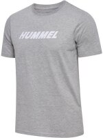 HUMMEL hmlELEMENTAL LOGO COTTON TEE - GREY MELANGE - 2XL