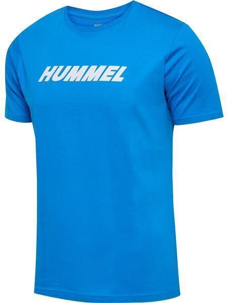 HUMMEL hmlELEMENTAL LOGO COTTON TEE - INDIGO BUNTING - S