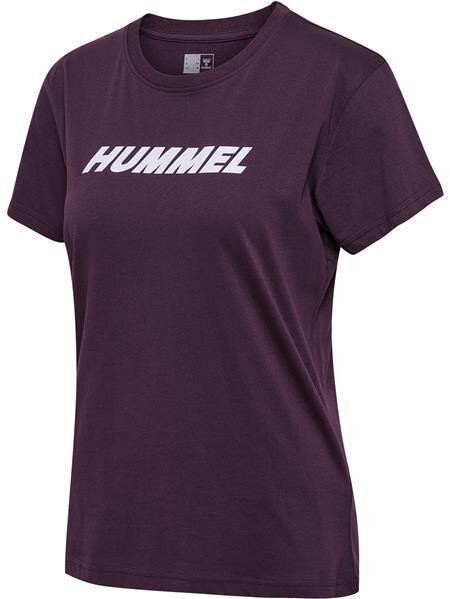 HUMMEL hmlELEMENTAL LOGO COTTON TEE WOMAN - PLUM PERFECT - XL