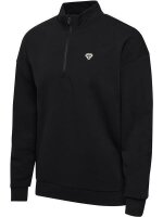 HUMMEL hmlLOOSE HALF ZIP BEE - BLACK - M