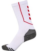 HUMMEL hmlPRO TRAINING SOCKS LOW - WHITE/TRUE RED - 31/34
