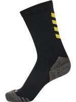 HUMMEL hmlPRO TRAINING SOCKS LOW - BLACK/BLAZING YELLOW - 35/38