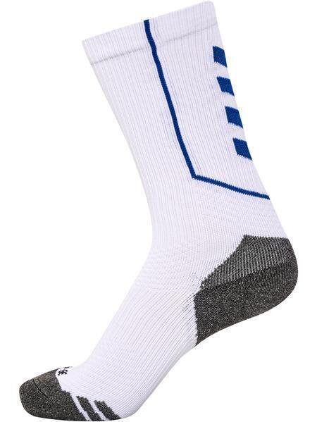 HUMMEL hmlPRO TRAINING SOCKS LOW - WHITE/TRUE BLUE - 43/46