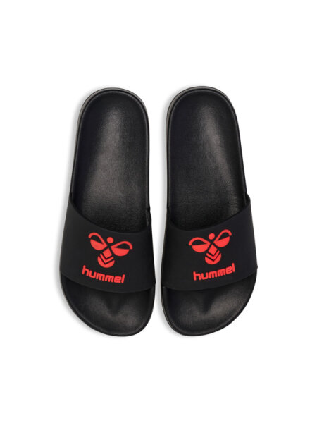 HUMMEL HML ESSENTIAL POOL SLIDE - BLACK/CHINESE RED - 48
