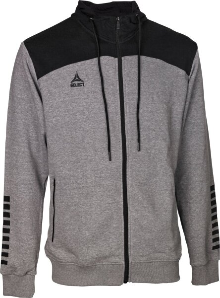 Select Kapuzen-Sweatjacke Oxford v22 Erwachsene grau schwarz XXL