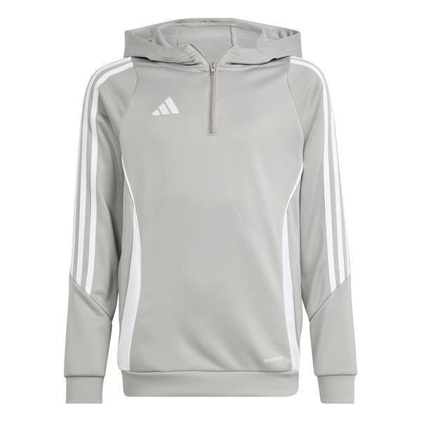adidas Tiro 24 Half Zip Hoodie Kinder grau/weiß 140